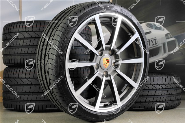20" Komplet kół letnich Carrera Classic II, felgi 8,5J x 20 ET51 + 11J x 20 ET52 + opony 245/35 ZR20 + 305/30 ZR20, z czujnikami ciśnienia