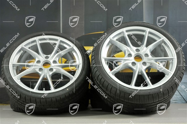 20" koła zimowe, komplet Carrera S (IV), felgi 8,5J x 20 ET49 + 11J x 20 ET78 + NOWE opony zimowe Pirelli Sottozero II 245/35 R20 + 295/30 R20