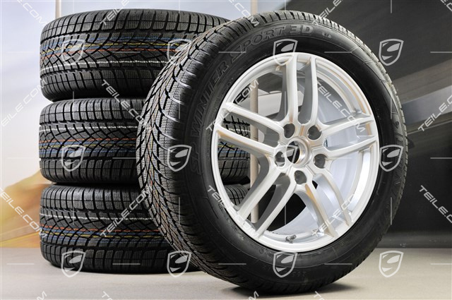 19" koła zimowe, komplet "Cayenne Turbo IV" facelift 2014->, felgi 8,5J x 19 ET59 + opony zimowe Dunlop 265/50 R19, z czujnikami ciśnienia