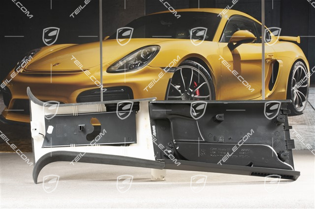 Verkleidung von B-Säule, Alcantara Satinschwarz/Schwarz, Klimaanlage mechanisch, L