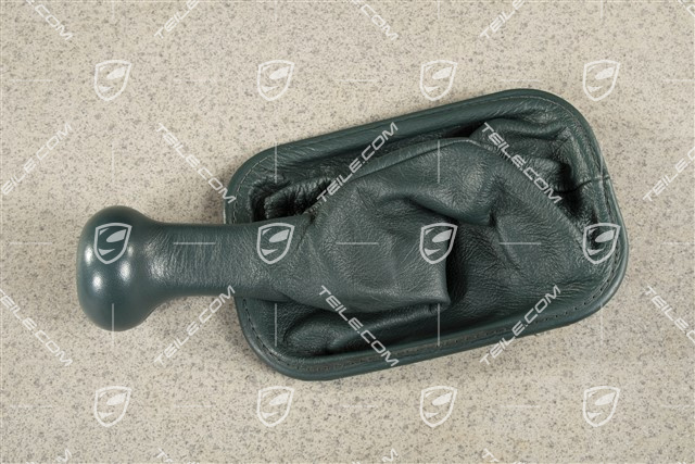 Schaltknopf, C2/2S, Leder, Cedargrün