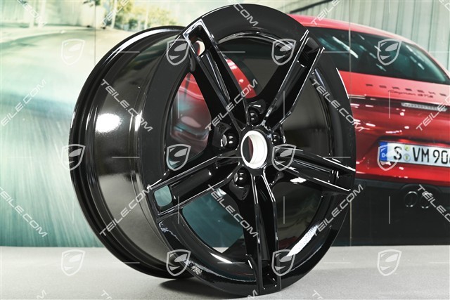 21" Mission E design wheel rim, 9.5J x 21 ET60, black high gloss