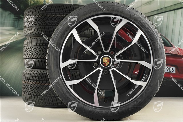 20" Turbo Aero Design Winterräder Satz, Felgen 9J x 20 ET54 + 11J x 20 ET60, Goodyear Winterreifen 245/45 R20 + 285/40 R20, DOT/Bj. 2023