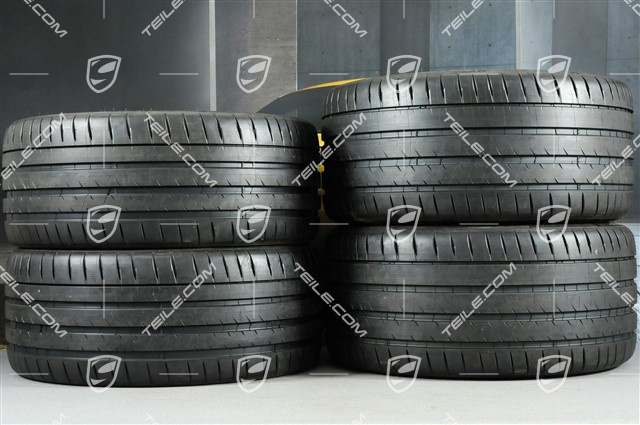 21" Koła letnie Turbo IV, felgi 9,5J x 21 ET71 + 11,5J x 21 ET69 + opony letnie Michelin 275/35 ZR21 + 325/30 ZR21, z czujnikami ciśnienia, tylko do Turbo S E-Hybrid