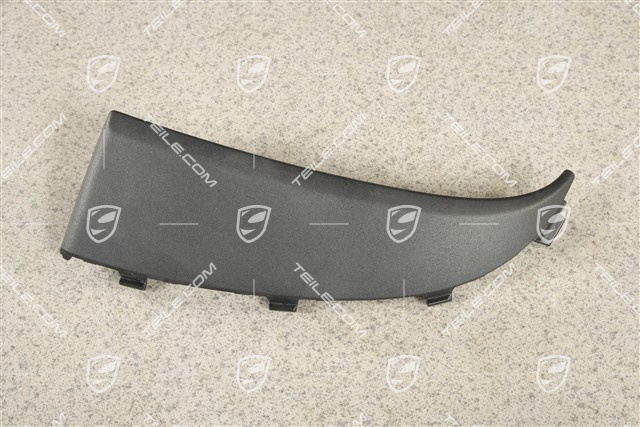 Air inlet / duct / guide cover, lateral, Black matte, w/o PDC, R