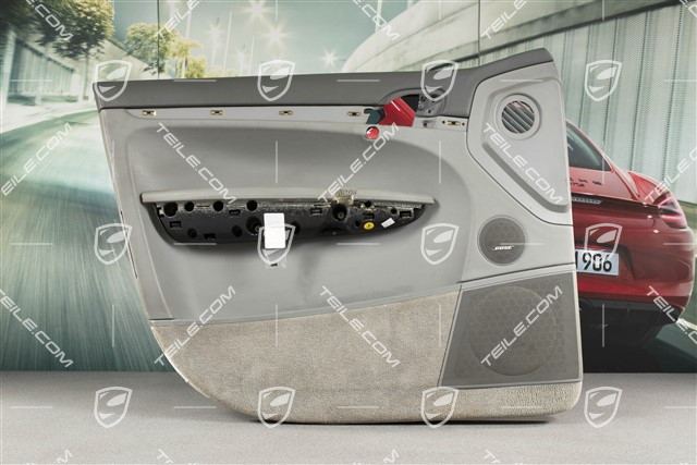 Tapicerka przednich drzwi skóropodobna, Stone grey/ steel grey, L
