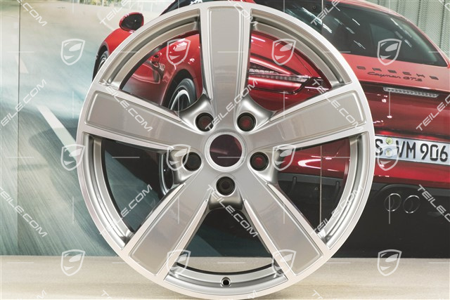20" Felgensatz Cayenne Sport Classic Komfort, 9J x 20 ET50 + 10,5J x 20 ET64, Platinsilber