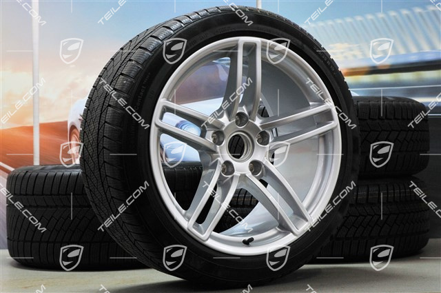 19" Komplet kół zimowych Carrera, felgi 8,5J x 19 ET54 + 11J x 19 ET48 + opony zimowe Continental 235/40 R19 + 295/35 R19, bez czujników ciśnienia