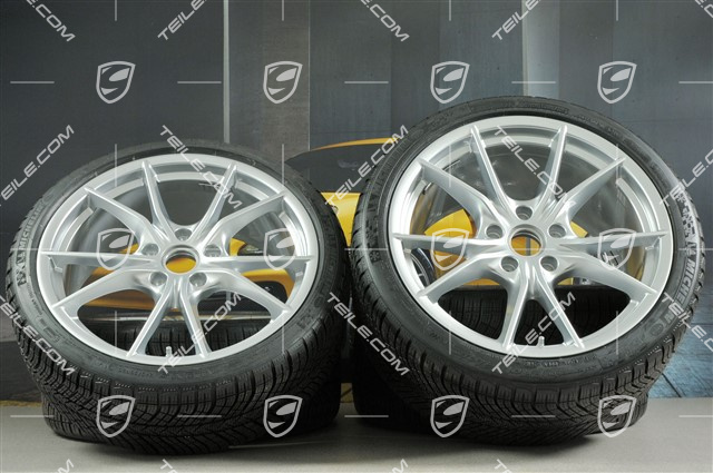 20" Winterräder Satz Carrera S (IV), Felgen 8,5J x 20 ET49 + 11J x 20 ET78 + Michelin Pilot Alpin PA4 N1 Winterreifen 245/35 R20 + 295/30 R20