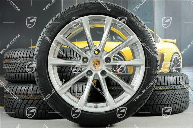 19" Boxster S Winterräder Satz, Felgen 8J x 19 ET57 + 10J x 19 ET45, Continental WinterContact TS 830P Winterreifen 235/40 R19 + 265/40 R19