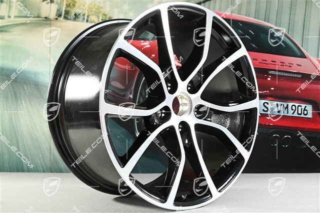 21" Felge Cayenne Exclusive Design, 11J x 21 ET58, schwarz hochglanz