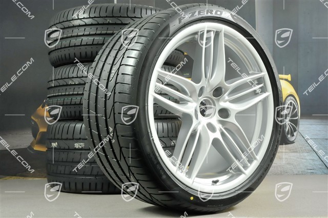 20" SportDesign Sommerräder Satz, 8,5J x 20 ET51 + 11J x 20 ET70, Reifen 245/35 ZR20 + 295/30 ZR20, mit RDK-Sensoren