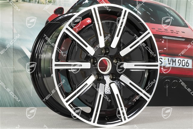 20-inch Sport Aero wheel rim set, 9J x 20 ET54 + 11J x 20 ET60, black high gloss + glossy Surface