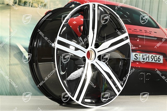 22" felga Macan Exclusive Design, 9J x 22 ET29, czarny wysoki połysk, prawa