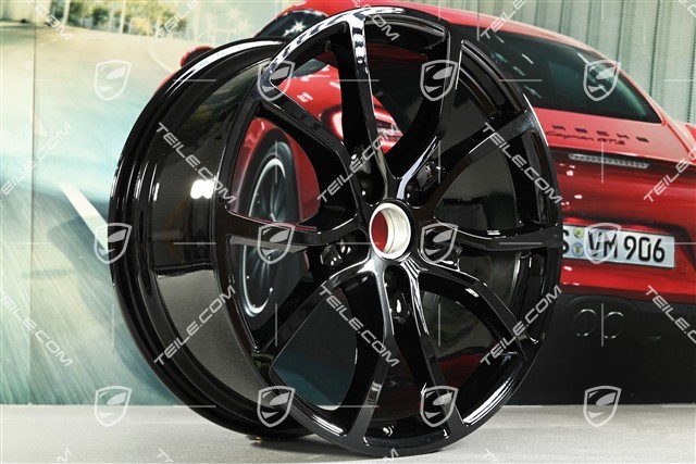 21" Felga Cayenne Exclusive Design, 9,5J x 21 ET46, czarny wysoki połysk