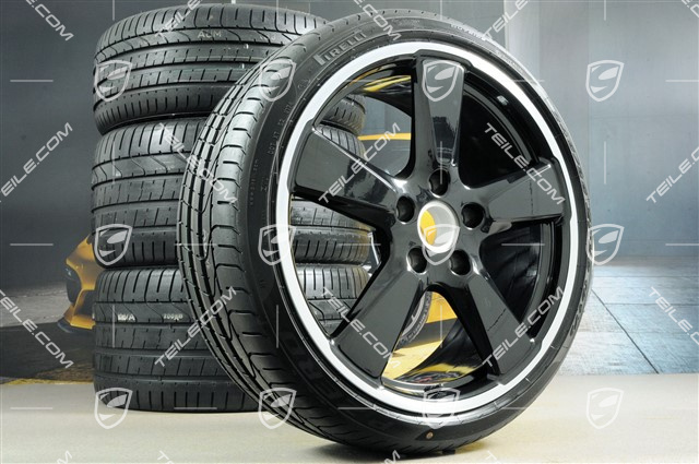 20-inch summer wheel set Sport Classic - black, 9J x 20 ET51 + 11,5J x 20 ET56, tyres 245/35 ZR20 + 305/30 ZR20, with TPM