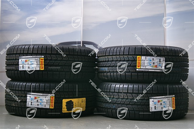 18" Cayenne Winterräder Satz, 4x Felgen 8 J x 18 ET 53 + 4x Reifen Pirelli 255/55 R 18 109V XL M+S, ohne RDK