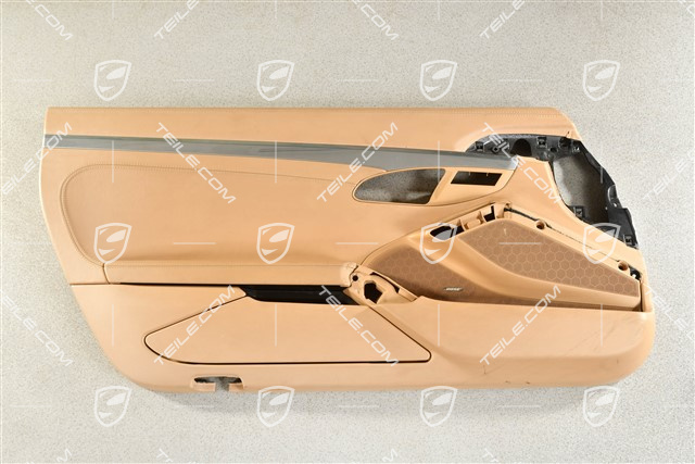 Türverkleidung mit Zierleiste galvanisiert, Leder Luxorbeige, Bose, L