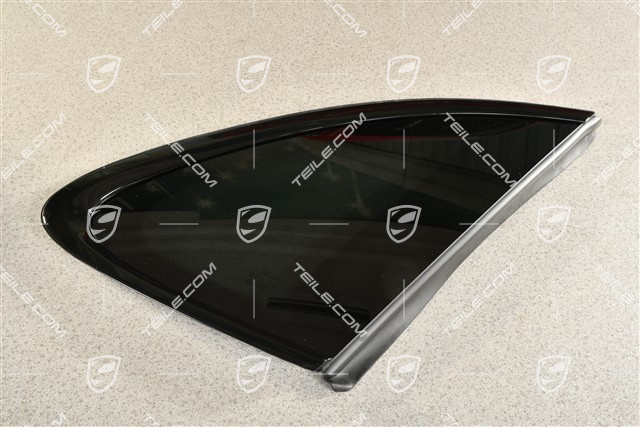 Seitenscheibe mit Zierleiste in Hochglanz Schwarz, Privacy, R