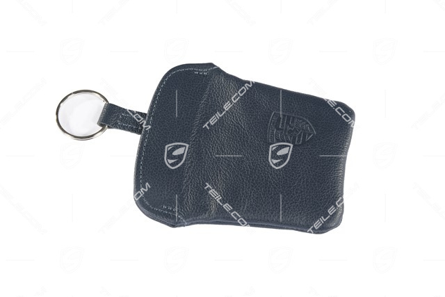 Schlüsseltasche aus Leder, Marineblau, Porsche 911 70er bis 90er Jahre