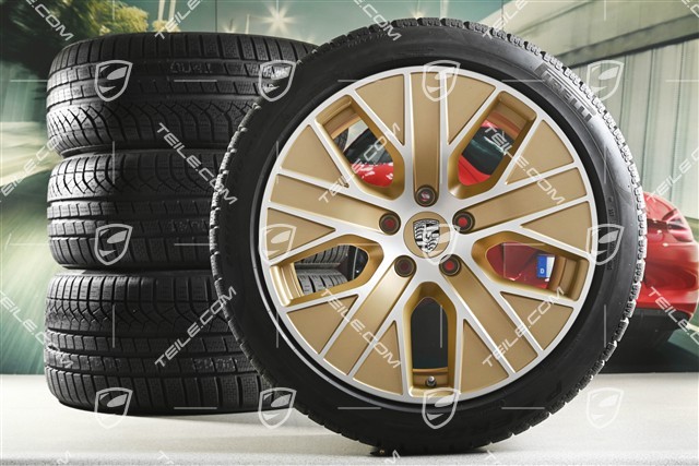20" koła zimowe Turbo Aero, komplet, felgi 9J x 20 ET54 + 11J x 20 ET60 + NOWE opony zimowe Pirelli 245/45 R20 + 285/40 R20, Aurum