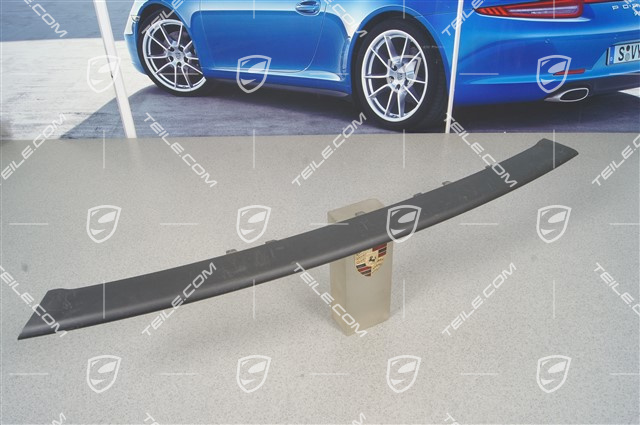 Front bumper disc / trim centre-upper, satin black / Without ACC