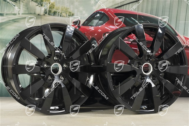 20" Felgensatz Cayenne SportDesign II, 9J x 20 ET57, schwarz hochglanz