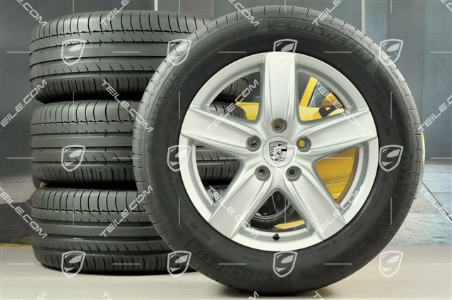 18-inch Cayenne S III summer wheel set, wheels 8J x 18 ET53 + summer tyres 255/55 R18