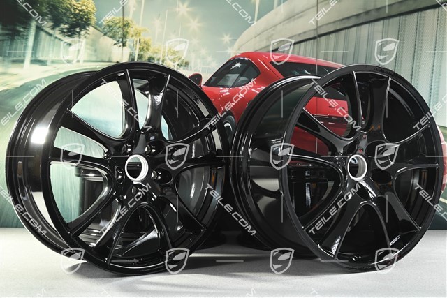 21-inch Cayenne Sport / GTS wheel set, 10Jx21 ET50 + 10Jx21 ET50, in black