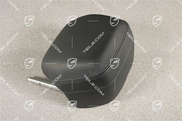 Kopfstuetze hinten, Leder, Schwarz, Mitte