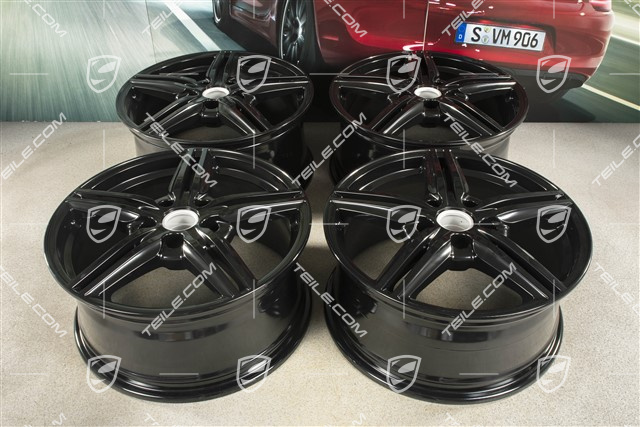 19" Felgensatz Cayenne Design II, 4x Felgen 8,5J x 19 ET59, schwarz hochglanz