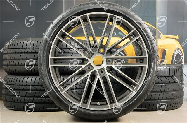 20-inch summer wheels set 911 Turbo IV, rims 8,5J x 20 ET49 + 11,5J x 20 ET56 + NEW summer tyres 245/35 R20 + 305/30 R20