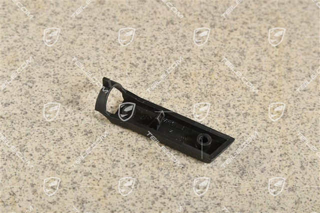 Front seat rail adjuster cover, Black, L
