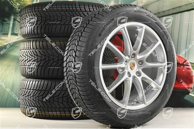 20-inch Cayenne COUPE Design winter wheel set, rims 9J x 20 ET50 + 10,5J x 20 ET55 + NEW Hankook winter tyres 255/55 R20 + 295/45 R20, with TPMS