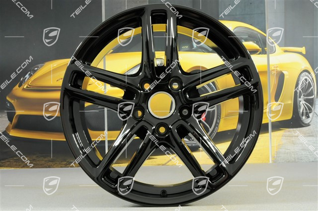 19" Felga Panamera TURBO, 9J x 19 ET60, czarny wysoki połysk