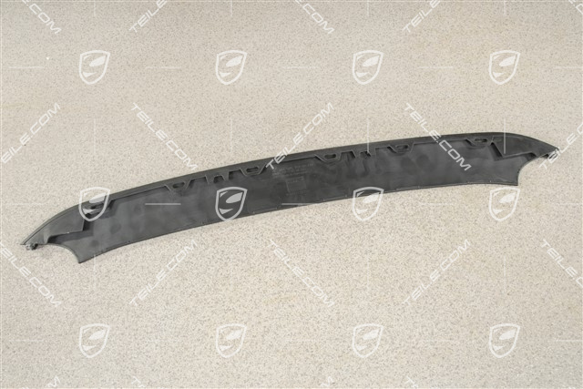 Disc / cover lower for front bumper retaining frame, centre, Black matte