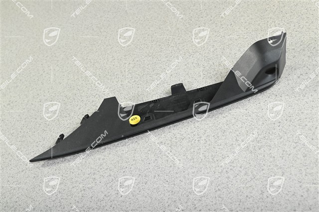 Trim cover for front bumper retaining frame, upper part, Matte Black, R