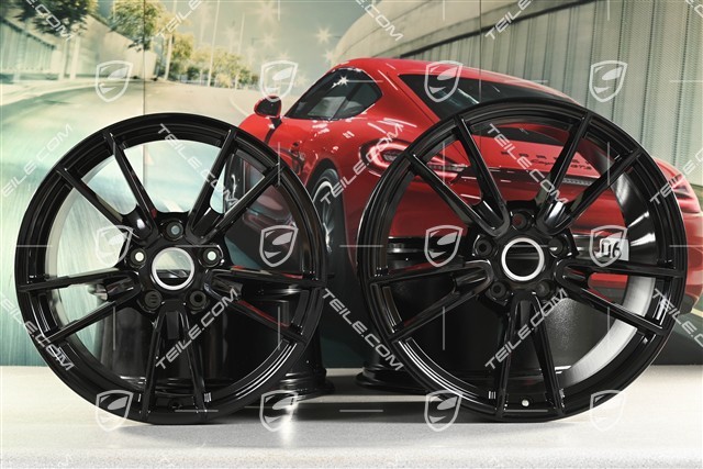 19+20" Felgensatz Carrera, Felgen: vorne 8,5J x 19 ET52 + hinten 11,5J x 20 ET67, schwarz hochglanz