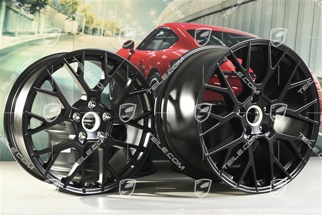 20+21" Komplet felg RS Spyder, 8,5J x 20 ET50 + 11,5J x 21 ET67, czarne satynowo-matowe