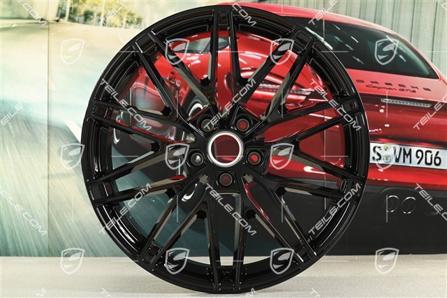 22-inch Macan RS Spyder Design wheel rim, 9J x 22 ET29, black high gloss
