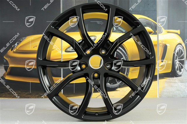 21" Felgensatz Cayenne Exclusive Design, 11J x 21 ET58 + 9,5J x 21 ET46, Schwarz-Seidenmatt