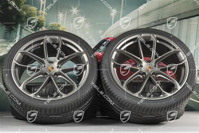 22" koła letnie Cayenne Coupé GT, komplet, felgi 10J x 22 ET48 + 11,5J x 22 ET52 + Pirelli P Zero opony letnie 285/35 R22 + 315/30 R22, z czujnikami ciśnienia2