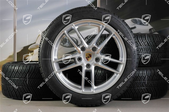 19" Panamera TURBO II koła zimowe, komplet, felgi 9J x 19 ET 60 + 10J x 19 ET61 + NOWE opony Michelin Pilot Alpine 3, 255/45 R19+285/40 R19, bez RDK