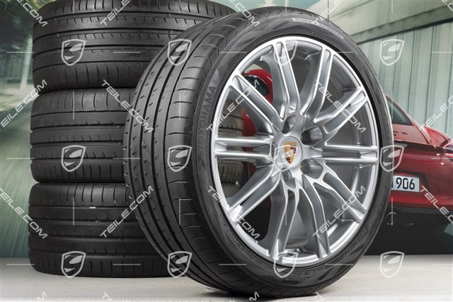 21-inch SportEdition summer wheel set, GT-silver metallic, wheels 10J x 21 ET50 + NEW summer tyres 295/35 R 21 107Y XL, without TPMS