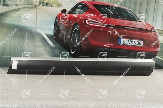 Listwa drzwi przednich, Pakiet aluminium, Czarno-szara, R