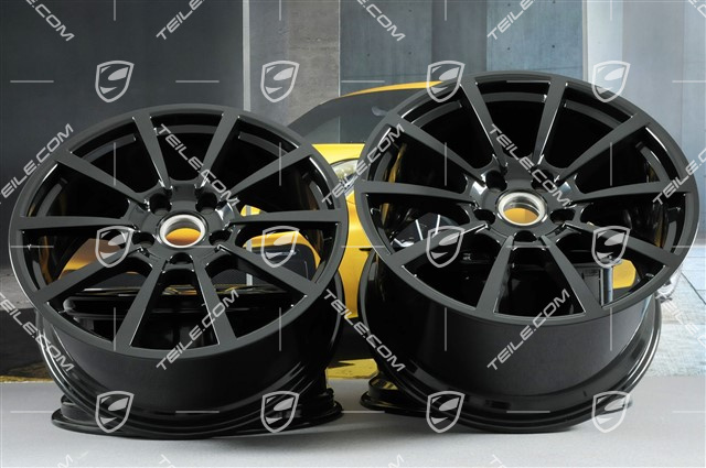 20-inch Carrera Classic (II) whee rim set, 8,5 J x 20 ET49 + 11,5 J x 20 ET56, in black