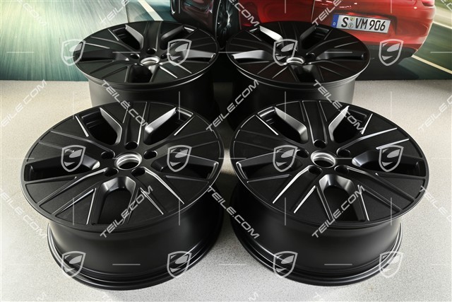 20" Turbo Aero wheel set, 9J x 20 ET54 + 11J x 20 ET60, in satin black