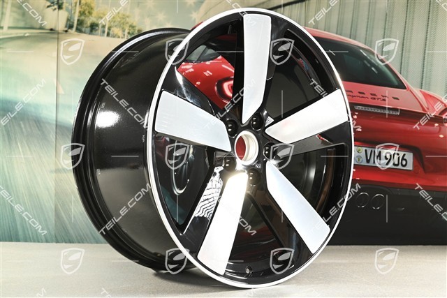 22-inch Macan Sport wheel rim, 11J x 22 ET47, black high gloss