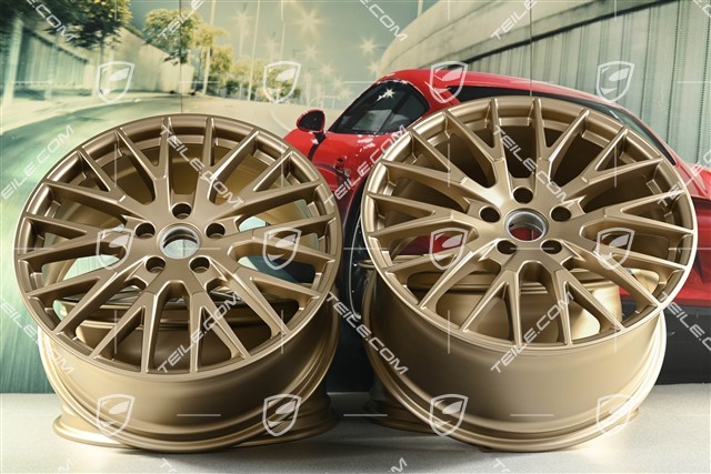 21-inch wheel rim set Panamera Exclusive Design, 9,5J x 21 ET71 + 11,5J x 21 ET69, neodyme