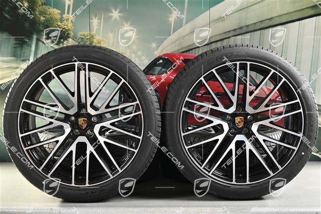21" Turbo Design Sommerräder, Felgen 9,5J x 21 ET27 + 10J x 21 ET19 + Pirelli Sommerreifen 265/40 R21 + 295/35 R21, mit RDK-Sensoren